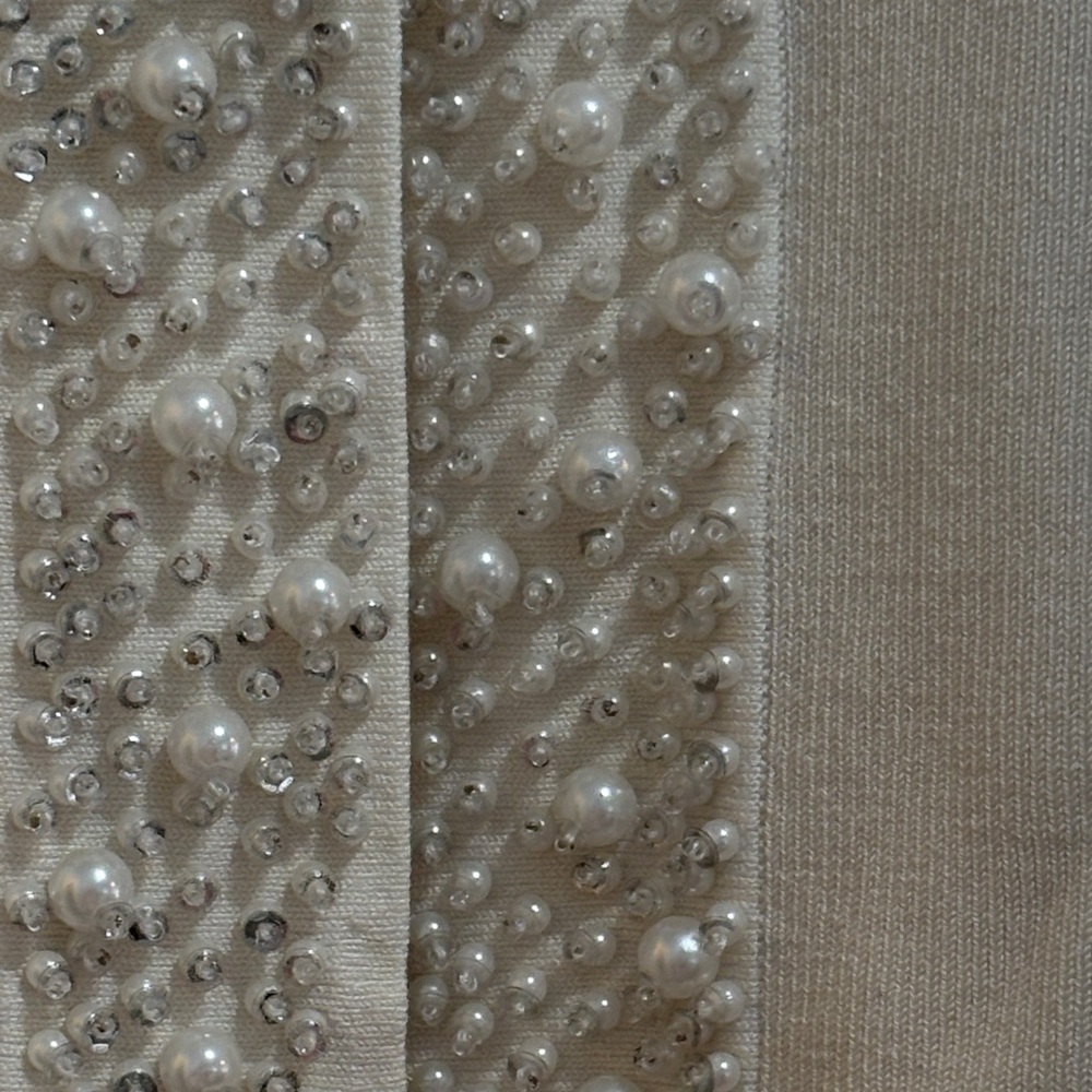 EVIE Ivory Cardigan with Pearl Embellishments - Picture 2 of 8